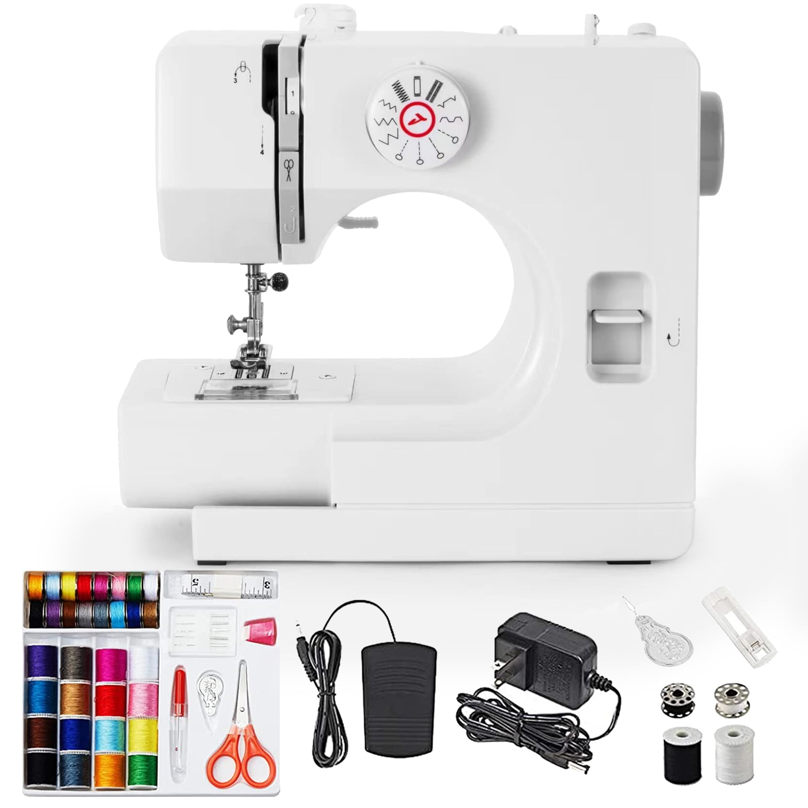 YouYeap Electric Sewing Machine 12 Stitches Multi-Functional Mending Sewing  Machine for Beginners