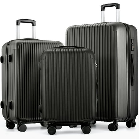 YouYeap Luggage 3 Piece Set Suitcase Spinner Hardshell Lightweight TSA Lock (3 piece set(20in24in28in))
