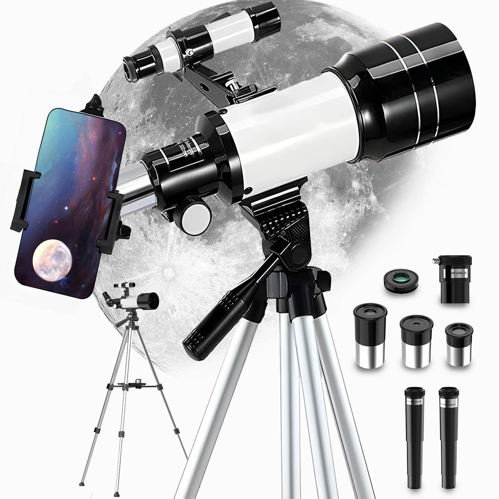 YouYeap Telescope for Adults Kids 70mm Aperture 300mm Telescopes with