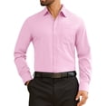 thumbnail image 1 of Youclos Dress Shirts for Men 4-Way Stretch Long Sleeve Button Down Shirts Regular Fit Wrinkle Resistant Business Casual, 1 of 9