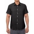 thumbnail image 1 of Youclos Men's Linen Shirt Short Sleeve Button Down with Pocket, 1 of 6