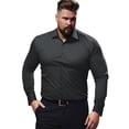 thumbnail image 1 of Youclos Men's Stretch Slim Fit Long Sleeve Shirt - Soft Long-Lasting Stretch Wear for Daily Commute and Business Casual, 1 of 6