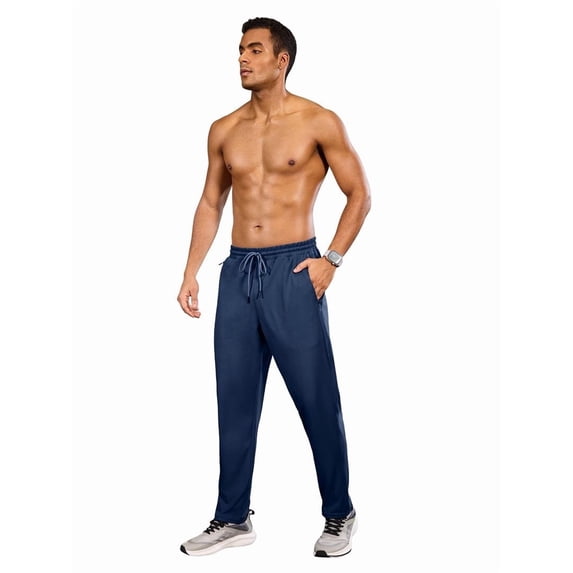 Youclos Mens 4-Way Stretch Joggers Athletic Pants - Breathable Stretchy Sweatpants Zipper Pockets for Gym and Daily