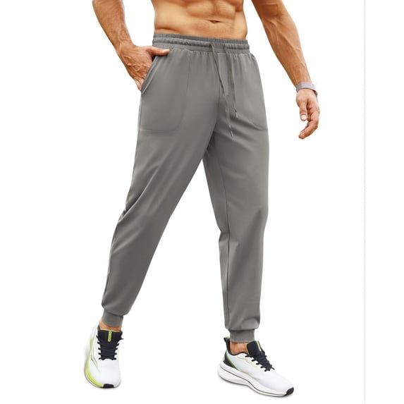 Youclos Mens Joggers Breathable Comfortable Athletic Pants with Stretchy Drawstring Waist and Pockets for Gym Daily