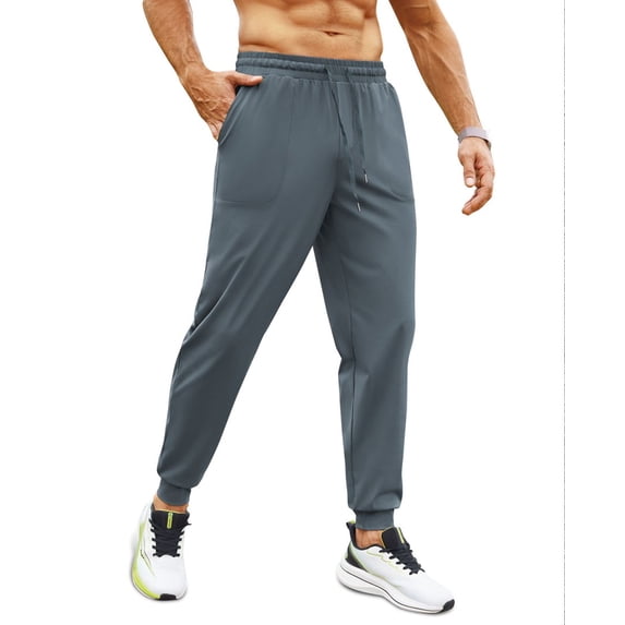 Youclos Mens Joggers Breathable Comfortable Athletic Pants with Stretchy Drawstring Waist and Pockets for Gym Daily