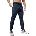 thumbnail image 1 of Youclos Mens Lightweight Knit Joggers - Zipper Pockets Drawstring Waist Athletic Pants for Running Gym, 1 of 6