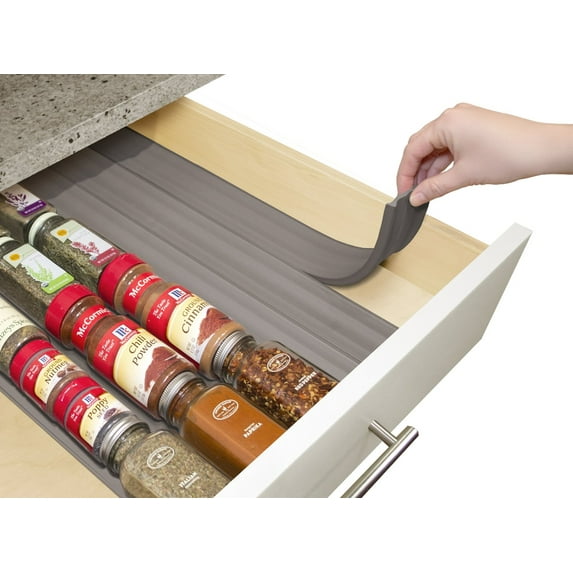 Youcopia Products 6413645 Spiceliner in Drawer Organizer Warm Gray -
