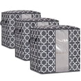 thumbnail image 1 of Youfenhome 100L Large Storage Bags, 3 Pack Clothes Storage Bag, Foldable Closet Organizers Storage Containers with ReinforcedHandleThick Fabric for Comforters, Clothing, Blanket, Pillows, 1 of 7