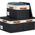 thumbnail image 1 of Youfenhome Extra Large Fabric Storage Bins with Lids and Label Window for Closet with 3 Handles, Fabric Storage Baskets for Shelves for Organizing Closet Shelf (15.75x11.8x10.2 in, 3 Pack), 1 of 7
