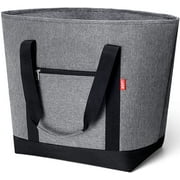 Youfenhome Insulated Cooler Bag Heavy Duty Collapsible Tote Soft Cooler Leakproof, Thermal Insulated Portable Grocery Bag, Travel Insulated Bag, Beach Cooler Bags (Grey)