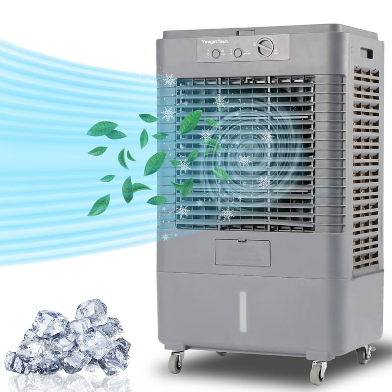YougetTech Portable 37'' Evaporative Water Cooler with 3000CFM Air