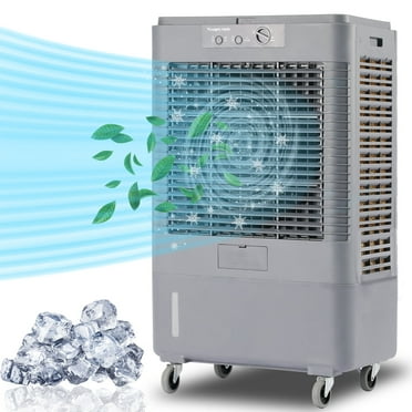 YougetTech 43" 4500 CFM Evaporative Air Cooler, 13.3 Gal Water Tank, 3 Speeds, Oscillating Cools up to 1500 Sq. ft, Portable Industrial Swamp Air Cooler for Outdoor Commercial Factory