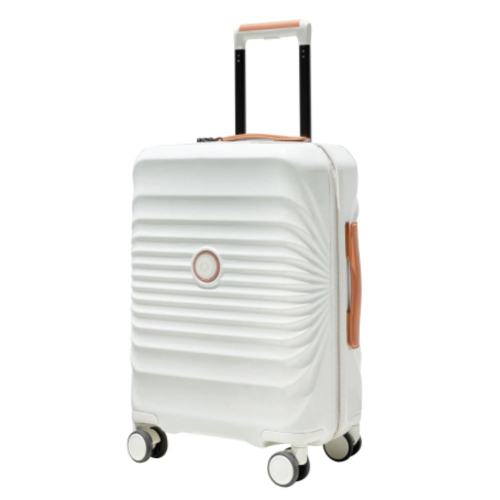 Yougu 24" Carry on Luggage Lightweight Suitcase TSA Lock USB,White