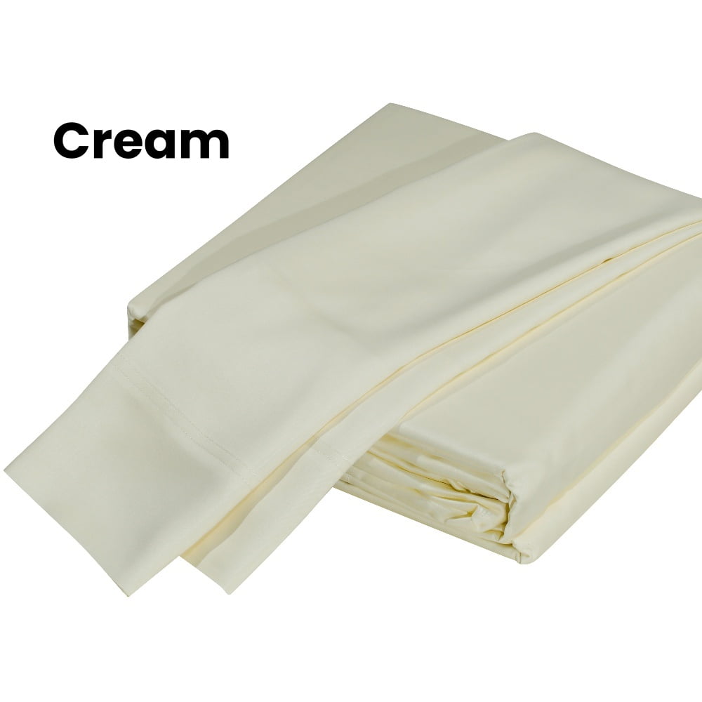Yougu 4-Piece Sheet Set Oeko-TEX Certified,Viscose Derived from Bamboo,Queen sise,Cream