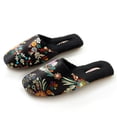 thumbnail image 1 of Yougu Asian Classic Embroidered Home Slippers for Women Black US 7-8, 1 of 9