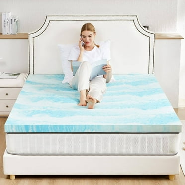 Yougu Memory Foam Cooling Gel Swirl Infused Bed Topper for Back Pain,3 Inches,King