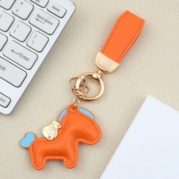 Yougu Mini Pony Pendant Decorative Key Chain, Orange