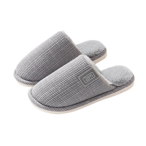 Yougu Women's Slip On Skid-Resistant Slippers, Flat Heel Closed Toe Platform, Grey, EU 36-37 US 5-6