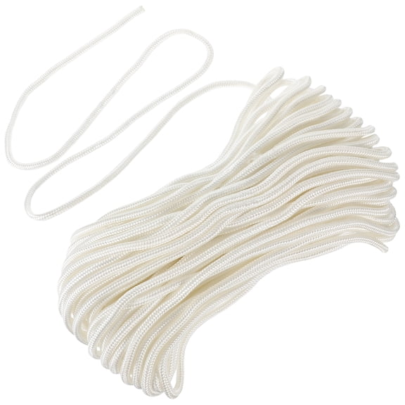 DINHEAROM Solid Braided Nylon Rope White Weather Resistant for Outdoor Activities