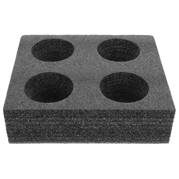 Youliang 4 Cup Foam Carrier Tray for Hot/Cold Drinks - Black
