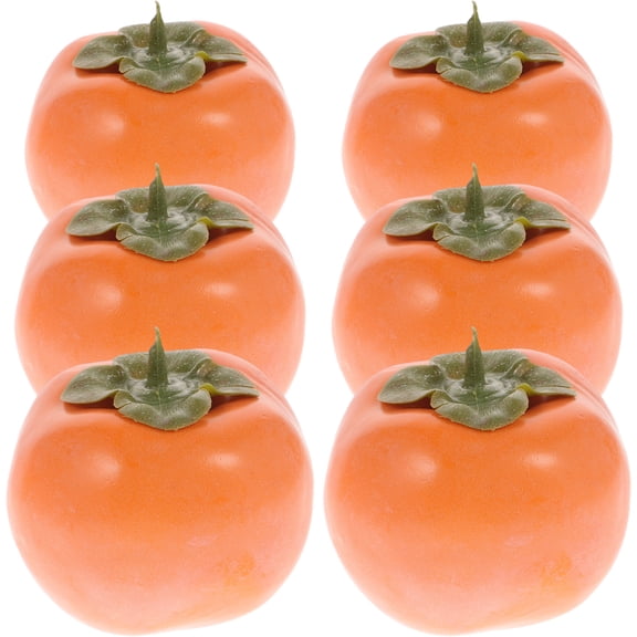 Youliang 6pcs Artificial Persimmon Fruits for Home Decor & Photo Booth Props