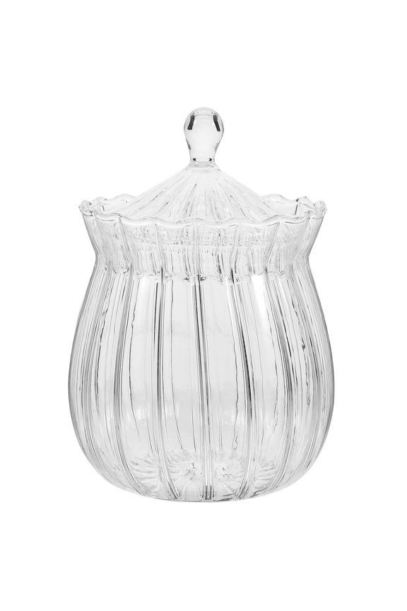 Crystal Candy Dish with Lid for Home Office Desk