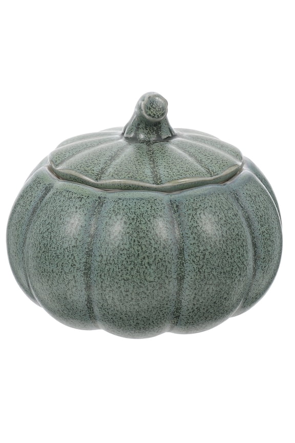 Pumpkin Ceramic Candy Jar for Halloween & Thanksgiving