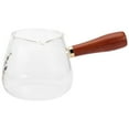 thumbnail image 1 of Youliang Wooden Handle Glass Creamer Tea Dispenser 350ml Plum Bossom, 1 of 6