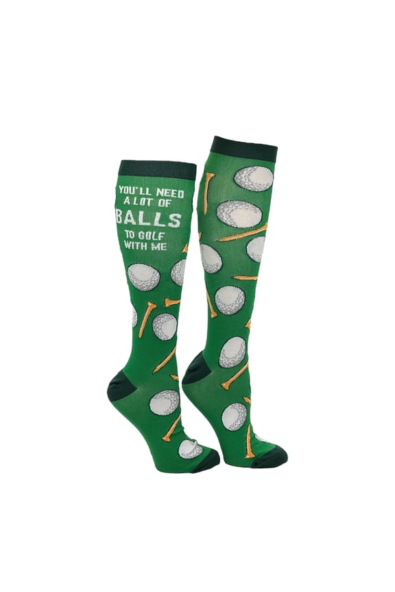 Youll Need A Lot Of Balls to Golf With Me Funny Compression Socks for Men