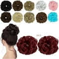 thumbnail image 1 of Youloveit 2PCS Messy Bun Hair Hairpiece Scrunchies Wavy Messy Synthetic Chignon Hairpiece for Women Hair pieceUpdo Bun Extensions, 1 of 8