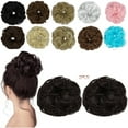 thumbnail image 1 of Youloveit 2PCS Messy Bun Hair Hairpiece Scrunchies Wavy Messy Synthetic Chignon Hairpiece for Women Hair pieceUpdo Bun Extensions, 1 of 8