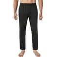 thumbnail image 1 of Youloveit Men's Cotton Knit Jogger Pants Lightweight Sleep Bottoms Lounge Pant with Pockets Adjustable Drawstring Plus Size Loungewear S-3XL/Black,Gray, 1 of 8