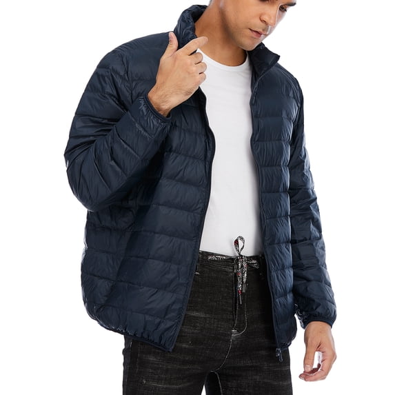 Youloveit Windproof Men's Packable Light Down Puffer Jacket Bubble Lightweight Jacket Coat Quilted Padded Outwear,up to size XXL