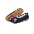 thumbnail image 1 of Youloveit Womens Cotton Flat Shoes Comfortable Slip on Ballerina Ballet Flats Shoes Classic Embroidered Cotton Knitting Shoes with Soft Anti Skid Sole, 1 of 8