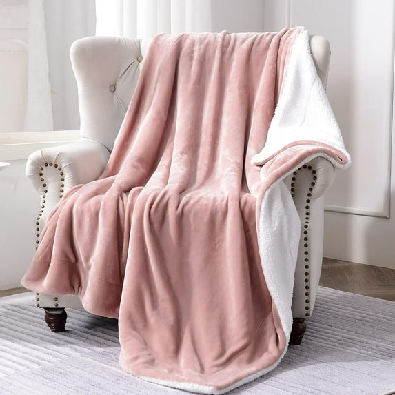 Youmako King Size Thick Sherpa Fleece Throw Blanket - Super Soft Plush Reversible All-Season Cozy Blanket for Sofa, Bed, Camping & Travel, Modern Contemporary Design, Plush Texture & Home Decor