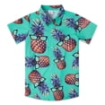 thumbnail image 1 of Aideaone Boy's Button Down Hawaiian Shirts Short Sleeve Cool Cartoon Print Tops for 7-14 Years, 1 of 6