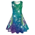 thumbnail image 1 of Youmei Girls Dress Kids Sleeveless Mermaid Birthday Sundress for 4-13 Years, 1 of 7