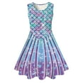 thumbnail image 1 of Youmei Girls Dress Kids Sleeveless Mermaid Birthday Sundress for 4-13 Years, 1 of 7