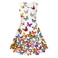 thumbnail image 1 of Youmei Girls Dress Sleeveless Casual Butterfly Sundress for 4-13 Years, 1 of 4