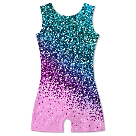 Aideaone Girls Gymnastics Leotards Toddler Unitard Biketard Clothes Cute Kid Dance Outfit 2-10T