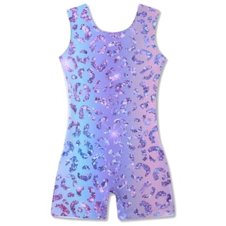 Aideaone Girls Gymnastics Leotards Toddler Unitard Biketard Clothes Cute Kid Dance Outfit 2-10T