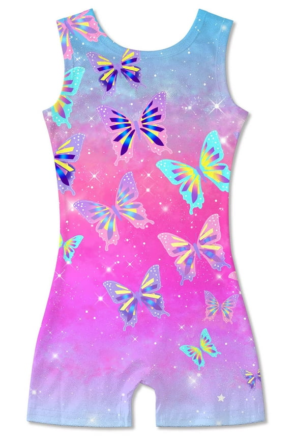 Girls Gymnastics Leotards Toddler Unitard Biketard Clothes Cute Kid Dance Outfit 2-10T