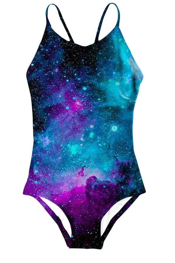 Youmei Girls One Piece Swimsuits Quick Dry Beach Swimwear Bathing Suit 3-12 Years