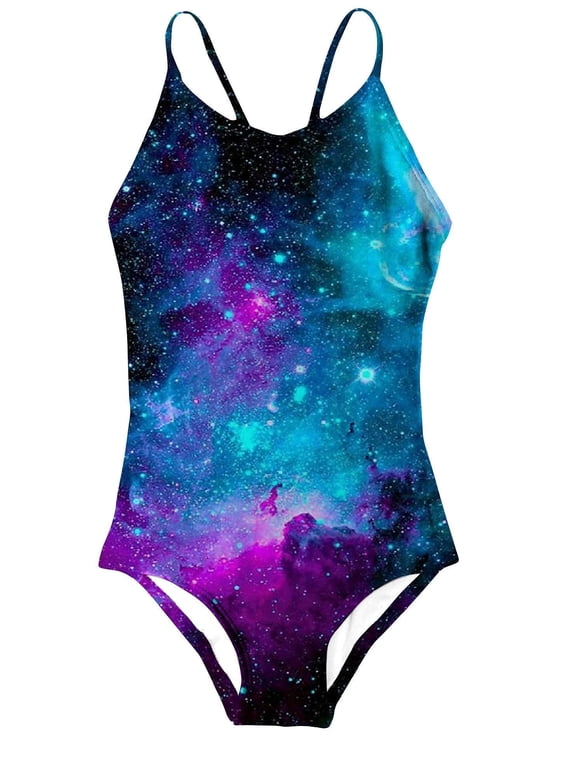 Girls One Piece Swimsuits Quick Dry Beach Swimwear Bathing Suit 3-12 Years