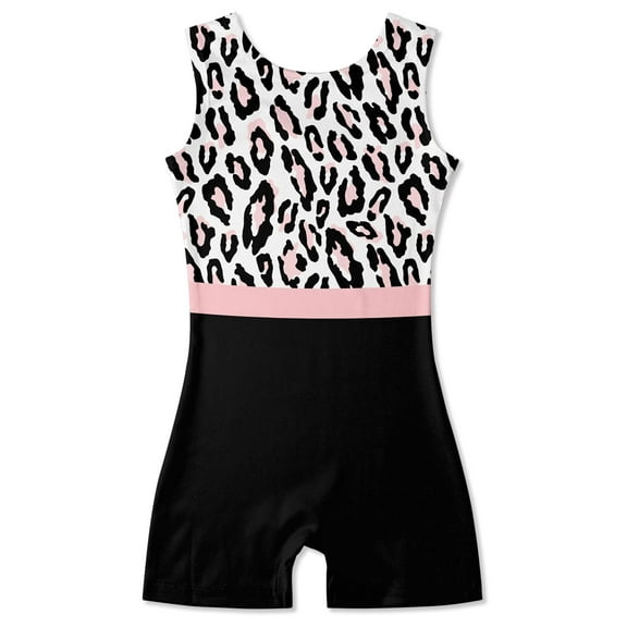Aideaone Gymnastics Leotards for Girls Leopard Toddler Sparkle Dance Unitards 3-10T