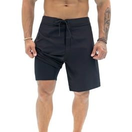 Mens Swim Trunks with Compression Liner Quick Dry Sports Beach Shorts for Men Black Size XXL Walmart