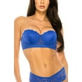 thumbnail image 1 of Youmita Floral Lace Strapless Bra, Demi bra, Underwire bra Non-slip Silicone line bra, 1 of 5