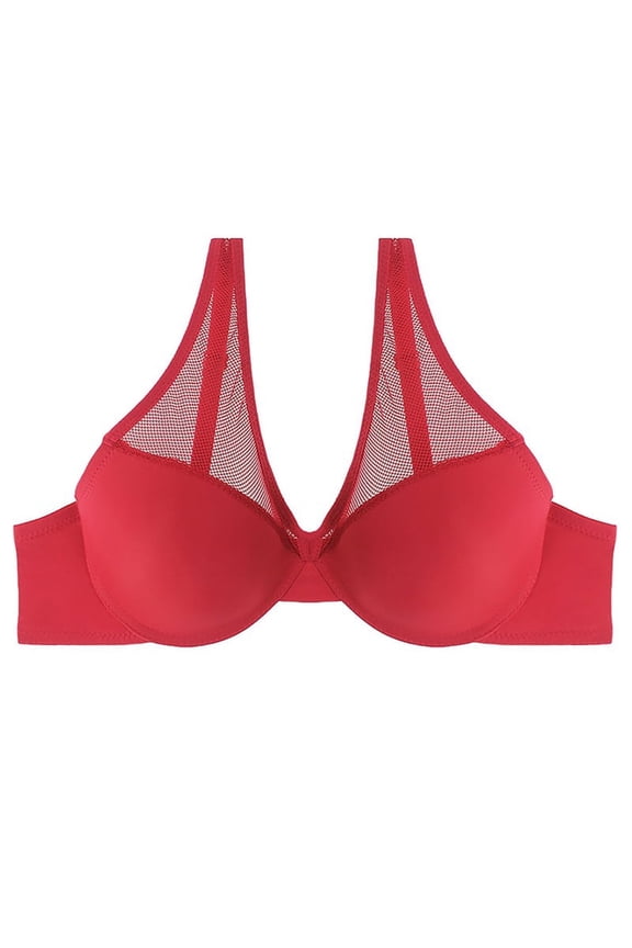 Women's High Apex Mesh Push Up Underwire Bra
