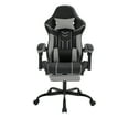 thumbnail image 1 of Youmumeub Ergonomic Gaming Chair with Footrest & Massage Lumbar, Black Grey High Back Computer Desk Chair, Reclining Racing Style Swivel Seat, 330lb Capacity, 1 of 16