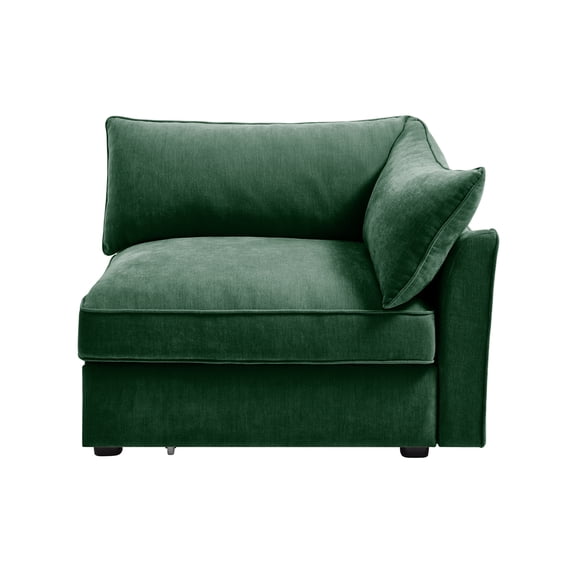 Youmumeub Wide Accent Chair with Storage Drawer, Upholstered Armless Slipper Chair in Soft Chenille Fabric for Living Room, Sage Green